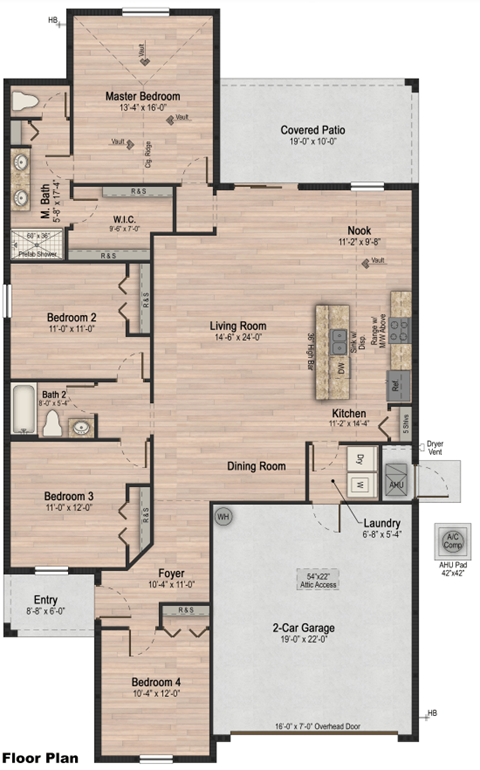 The Groves at Lake Ella Homes for Rent in Fruitland Park photo of three bedroom floorplan